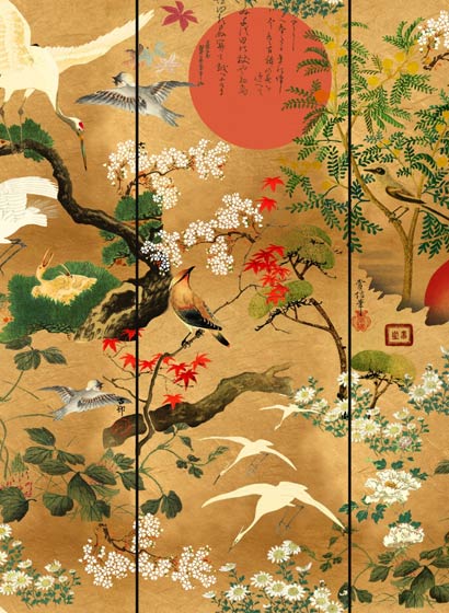 Tapete Byobu - Gold