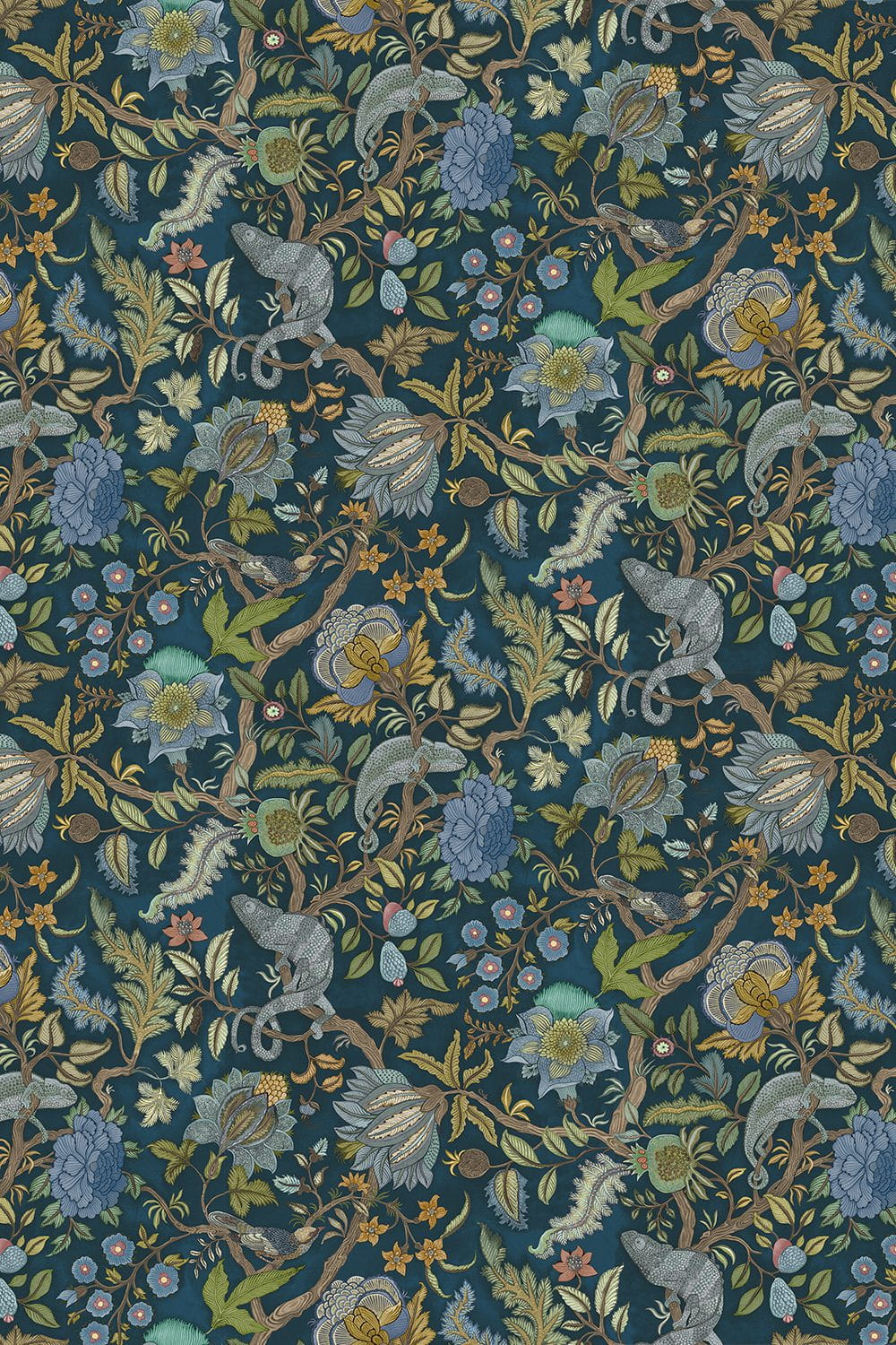 Tapete Chameleon Trail - Bright Blues and Greens