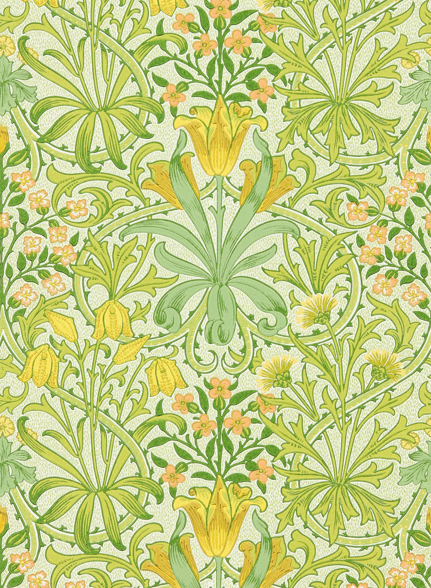 Tapete Woodland Weeds - Sap Green