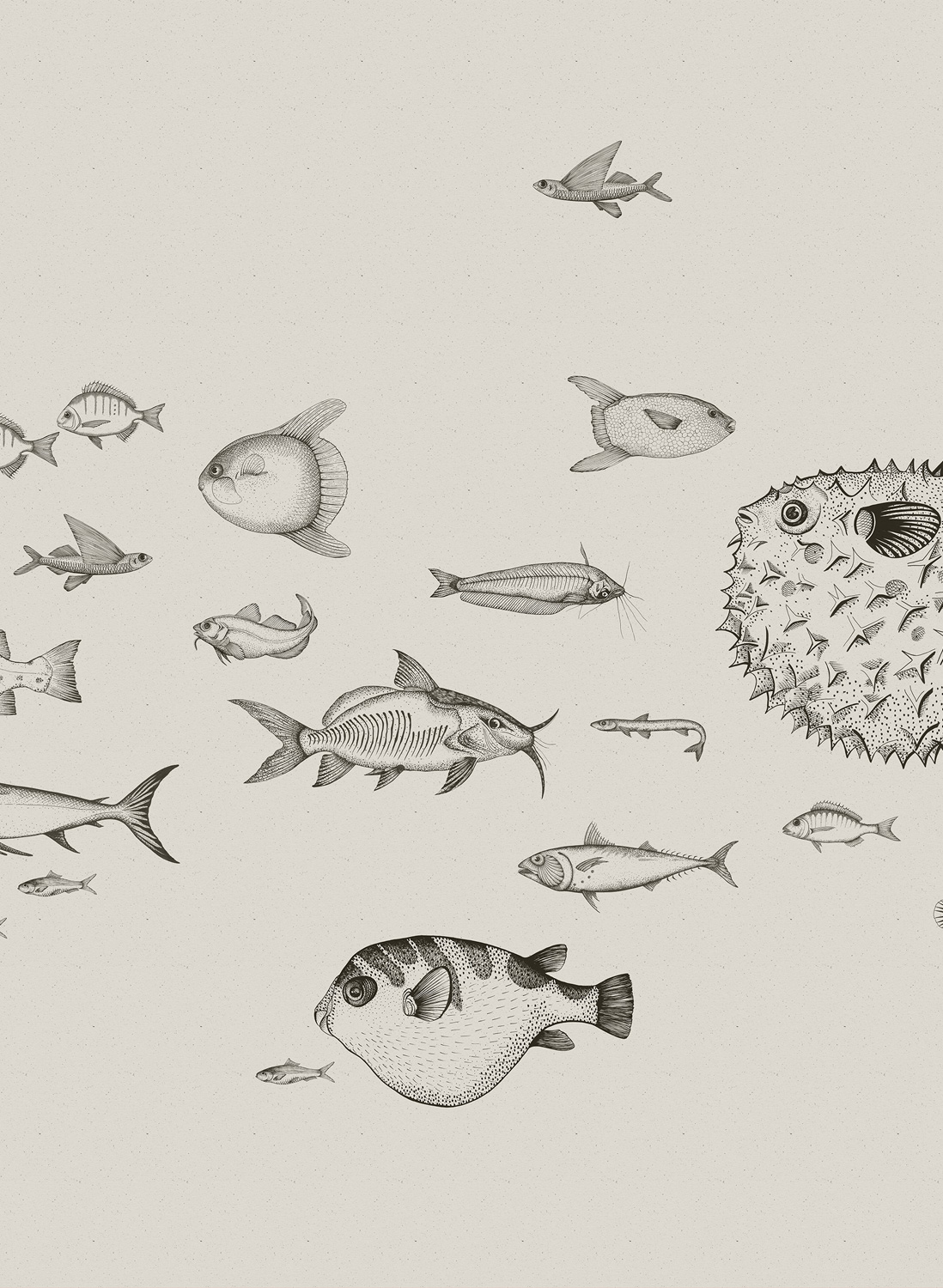 Wandbild Sea Current - Ink