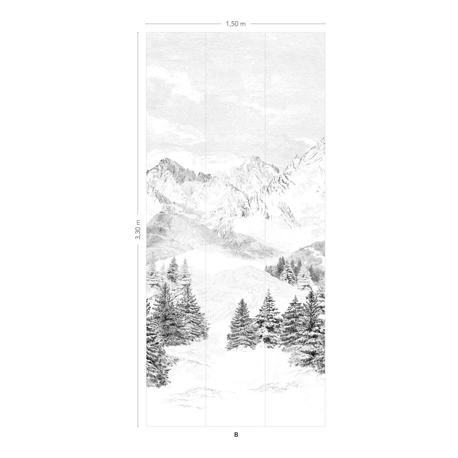 Wandbild Les Cimes - Bahnen 4/5/6