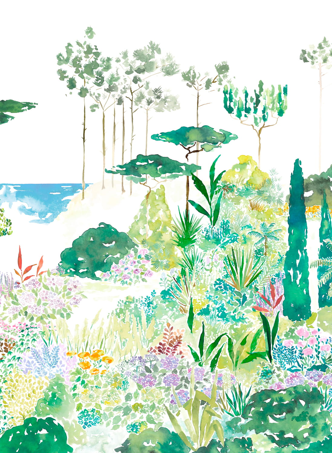 Wandbild Jardin de France - Original Panel B