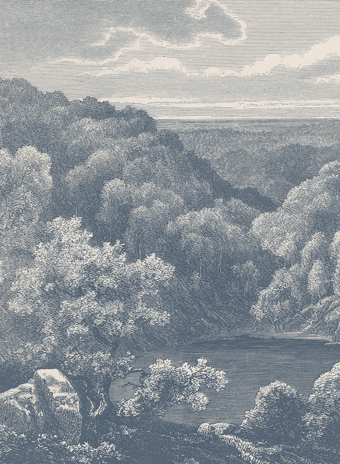 Wandbild Mystery Lake - Blue
