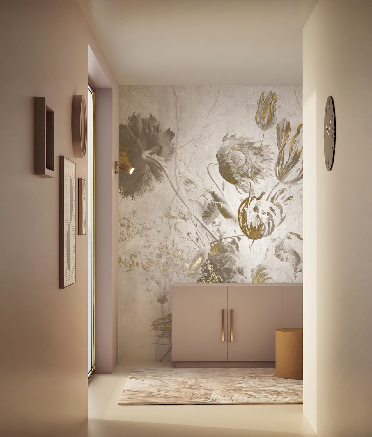 Wandbild Fresco Flowers Uyterlinde - White 390 cm