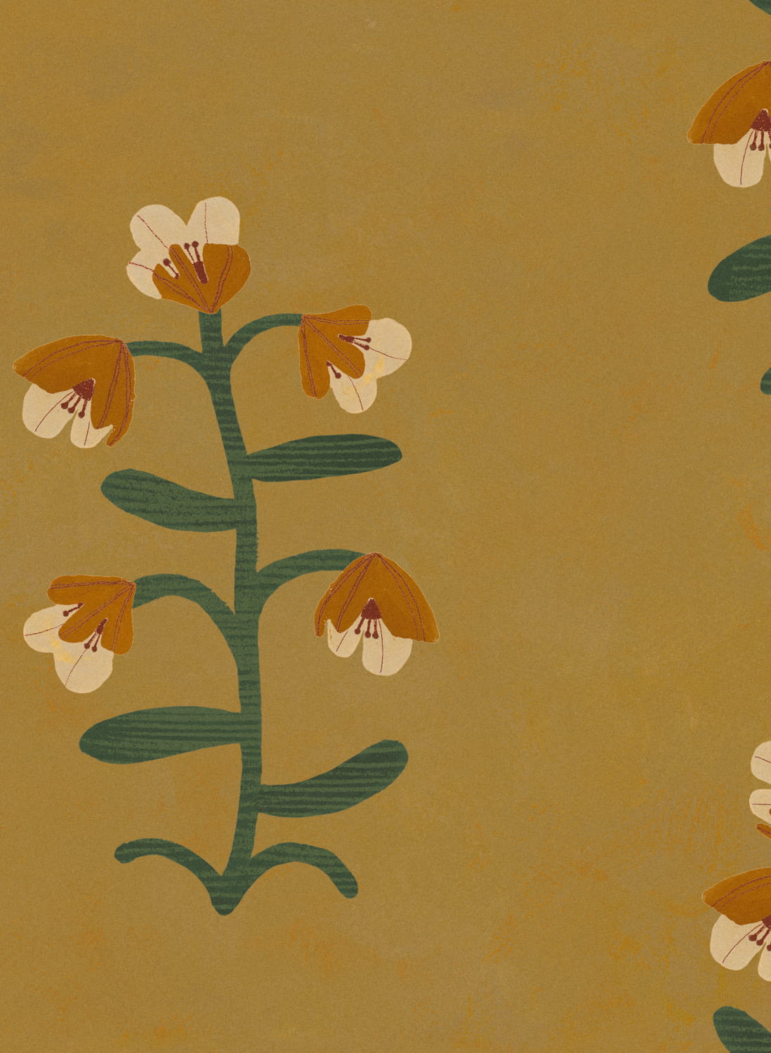 Tapete Pacific Blooming - Ocher