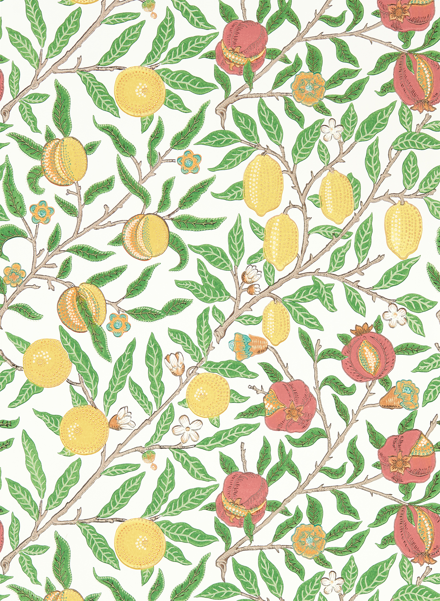 Tapete Simply Fruit - Leaf Green/ Madder