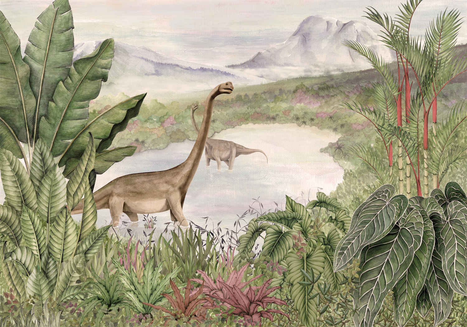 Wandbild Dinosaurs Park - Pale