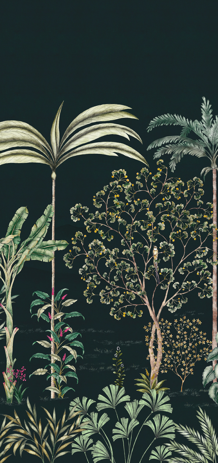 Wandbild Jardin des Oiseaux Nuit - Panel A