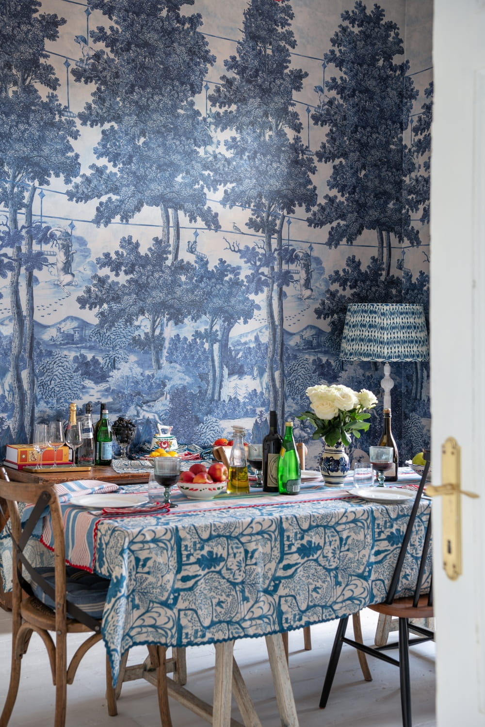 Wandbild Toile du Carpathians - Indigo
