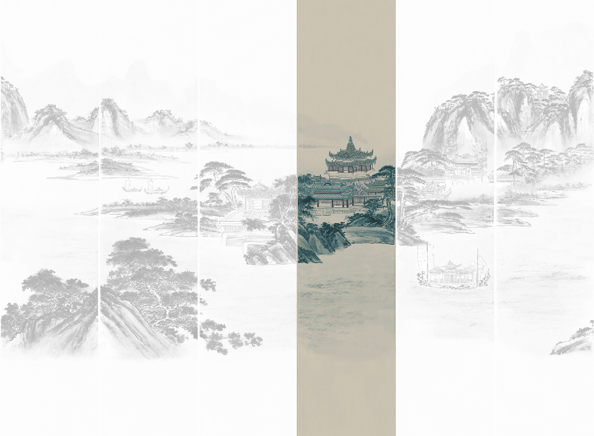 Wandbild Kaisui - Blue Panel 4