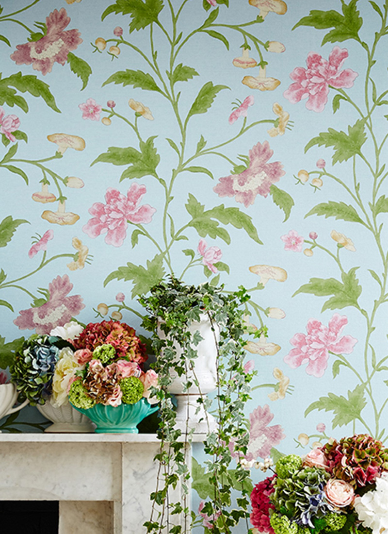 Tapete China Rose - Blue Lustre