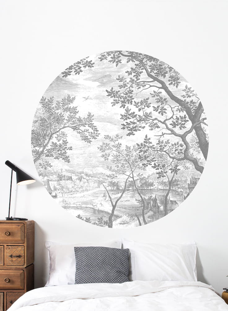 Papier peint panoramique Engraved Landscapes 7 Circle