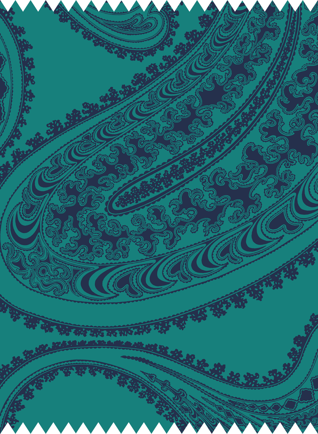 Stoff Rajapur Velvet - Ink on Petrol