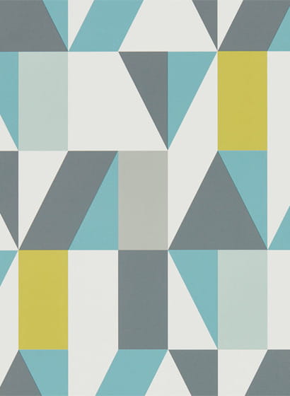 Wallpaper Nuevo - Marine/ Midnight/ Kiwi