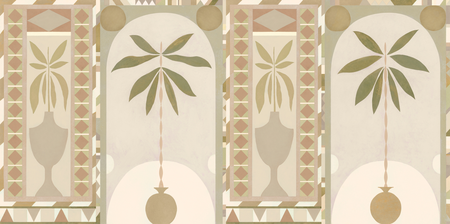 Wandbild Jungle Arches - Beige