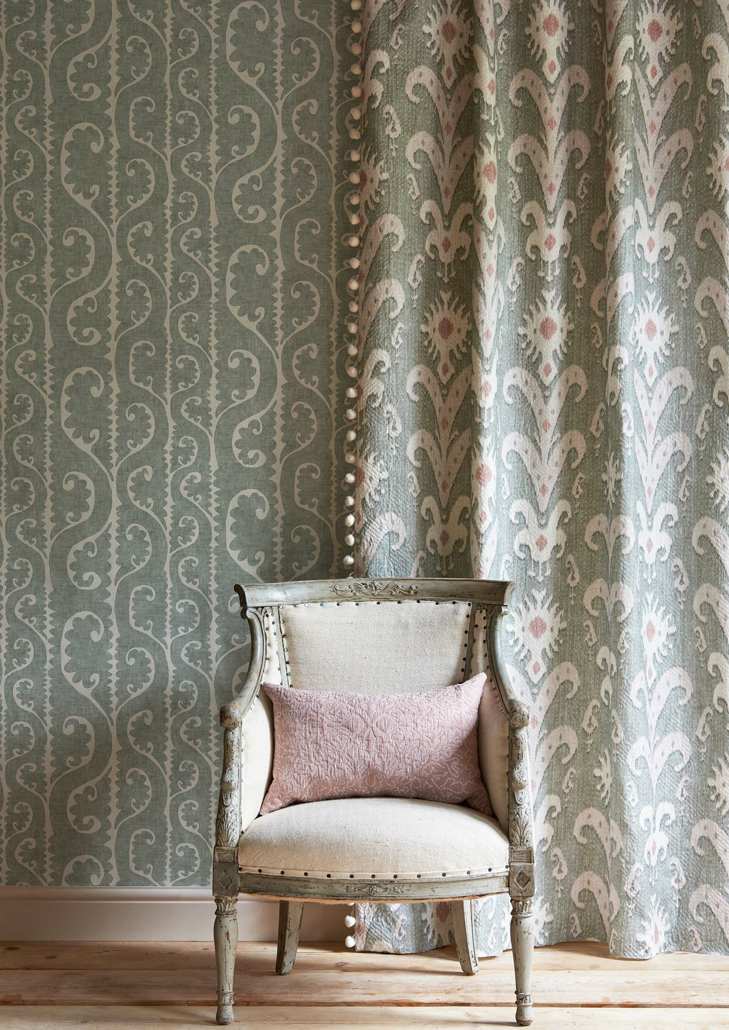 Fabric Kanthakat - Sage Rose