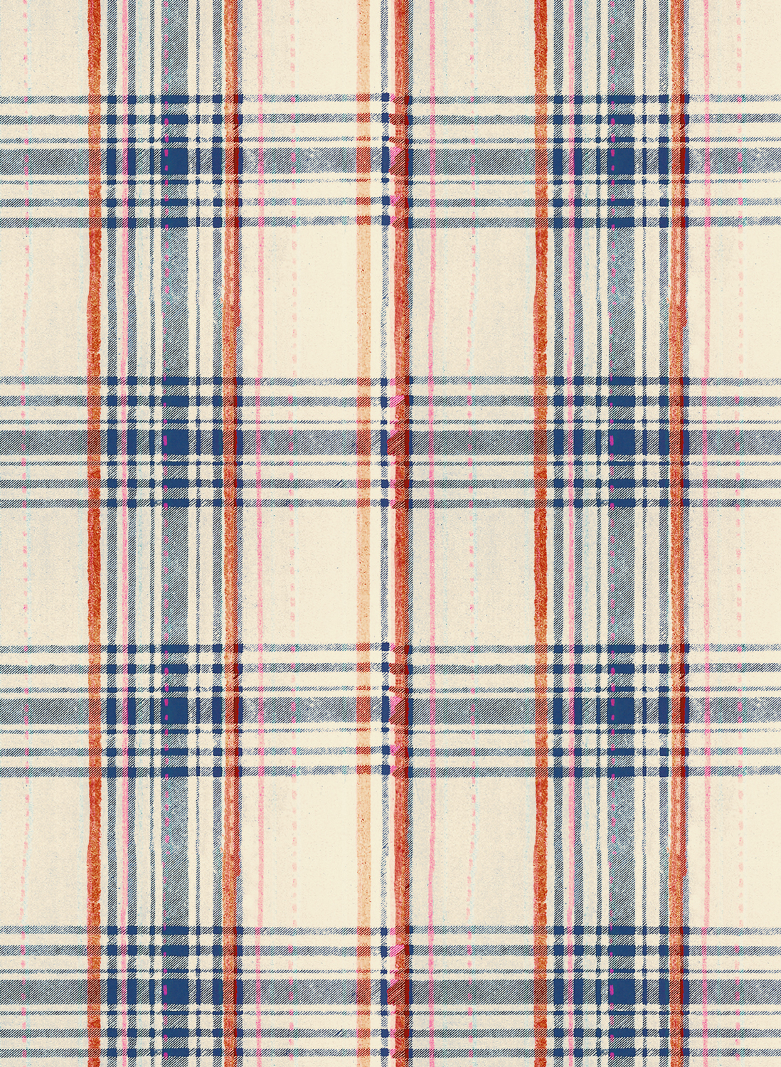 Tapete Seaport Plaid - Cream