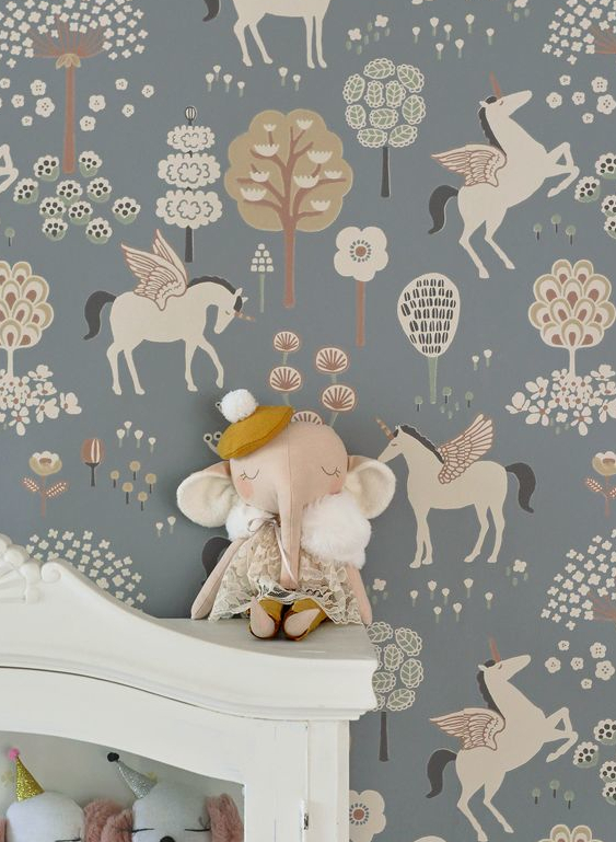 Tapete True Unicorns - Evening Blue