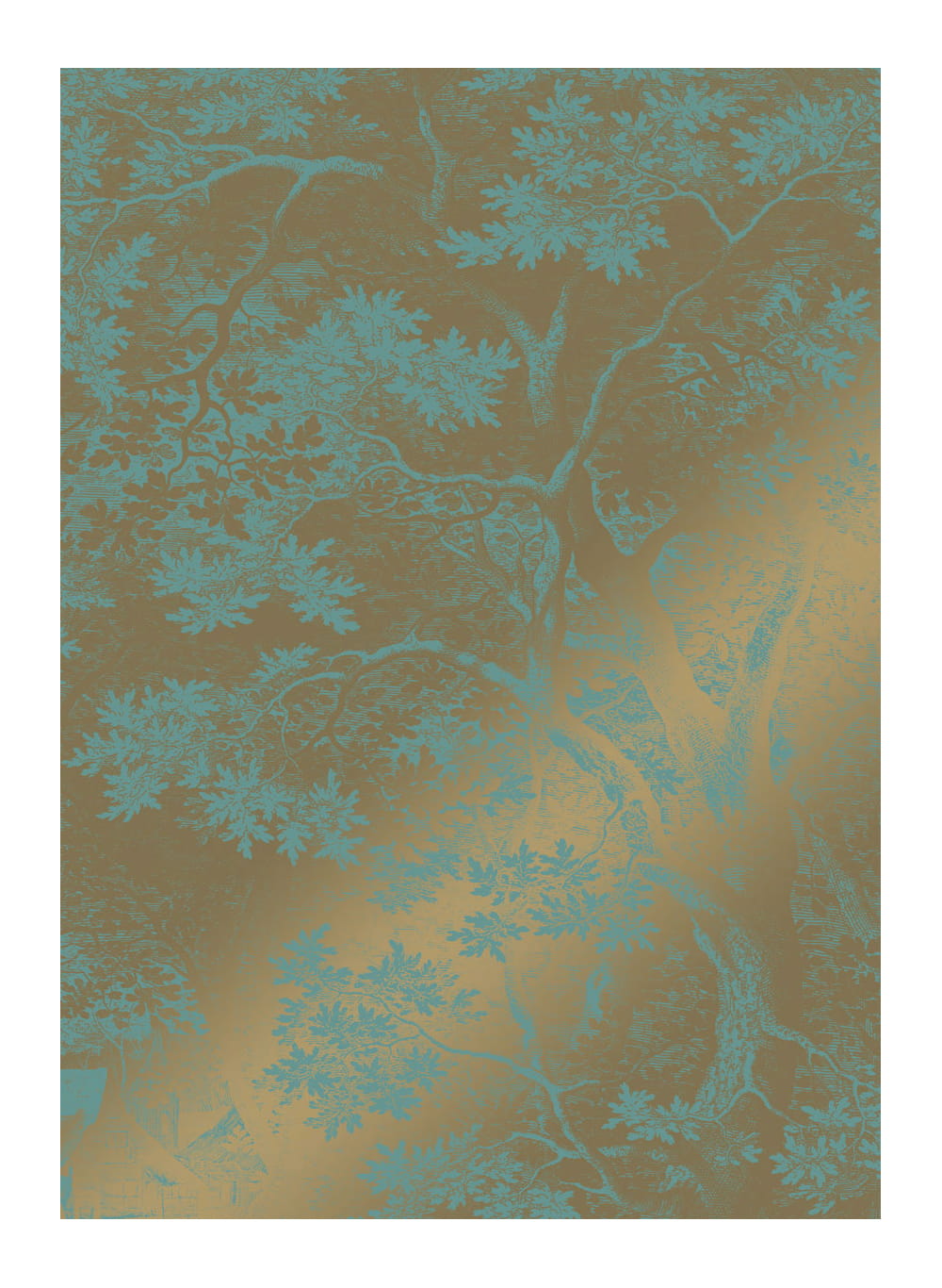 Wandbild Engraved Landscapes Gold 17 - M
