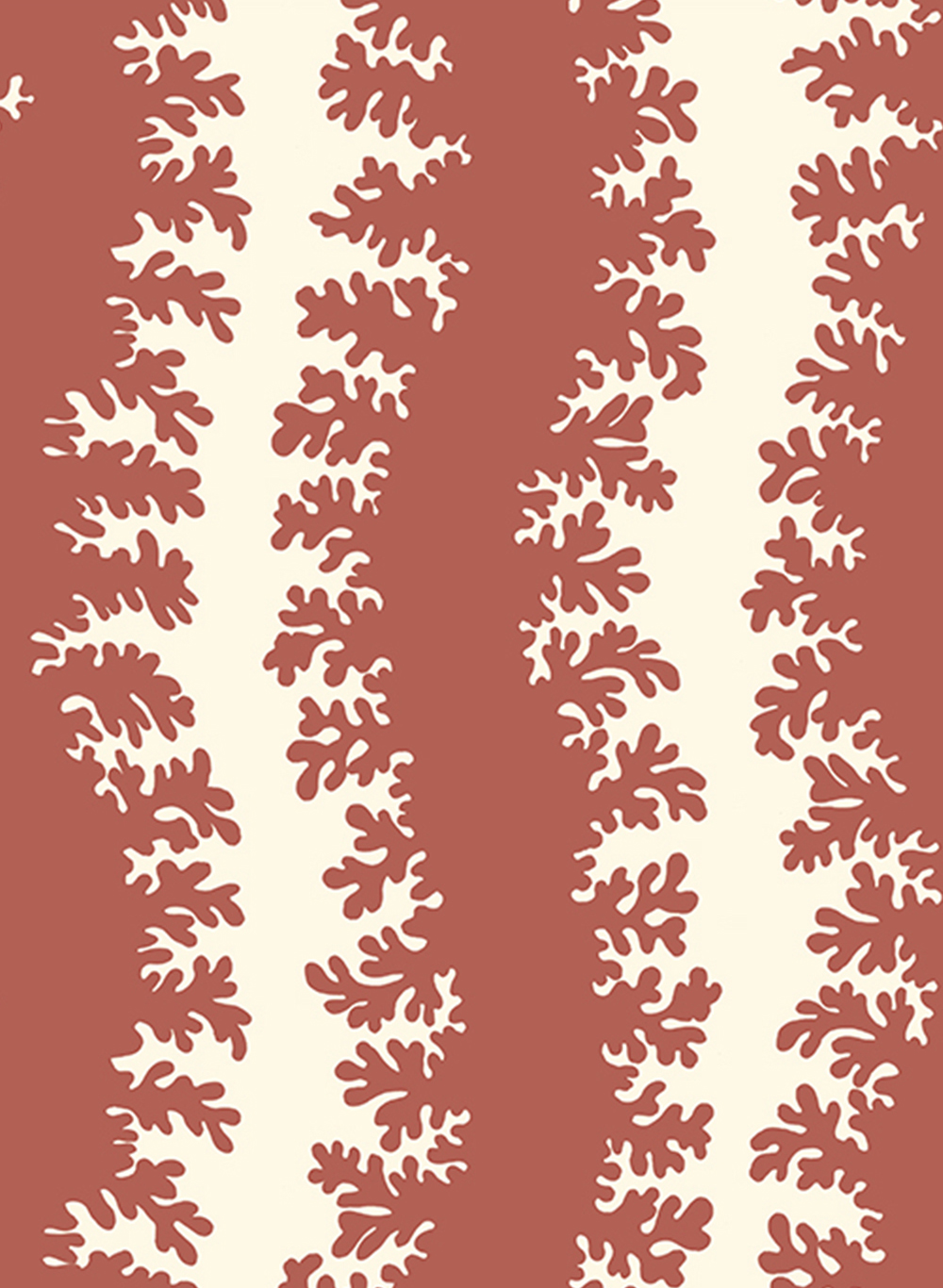 Tapete Elkhorn Stripe - Red Toppings/ Clarke White