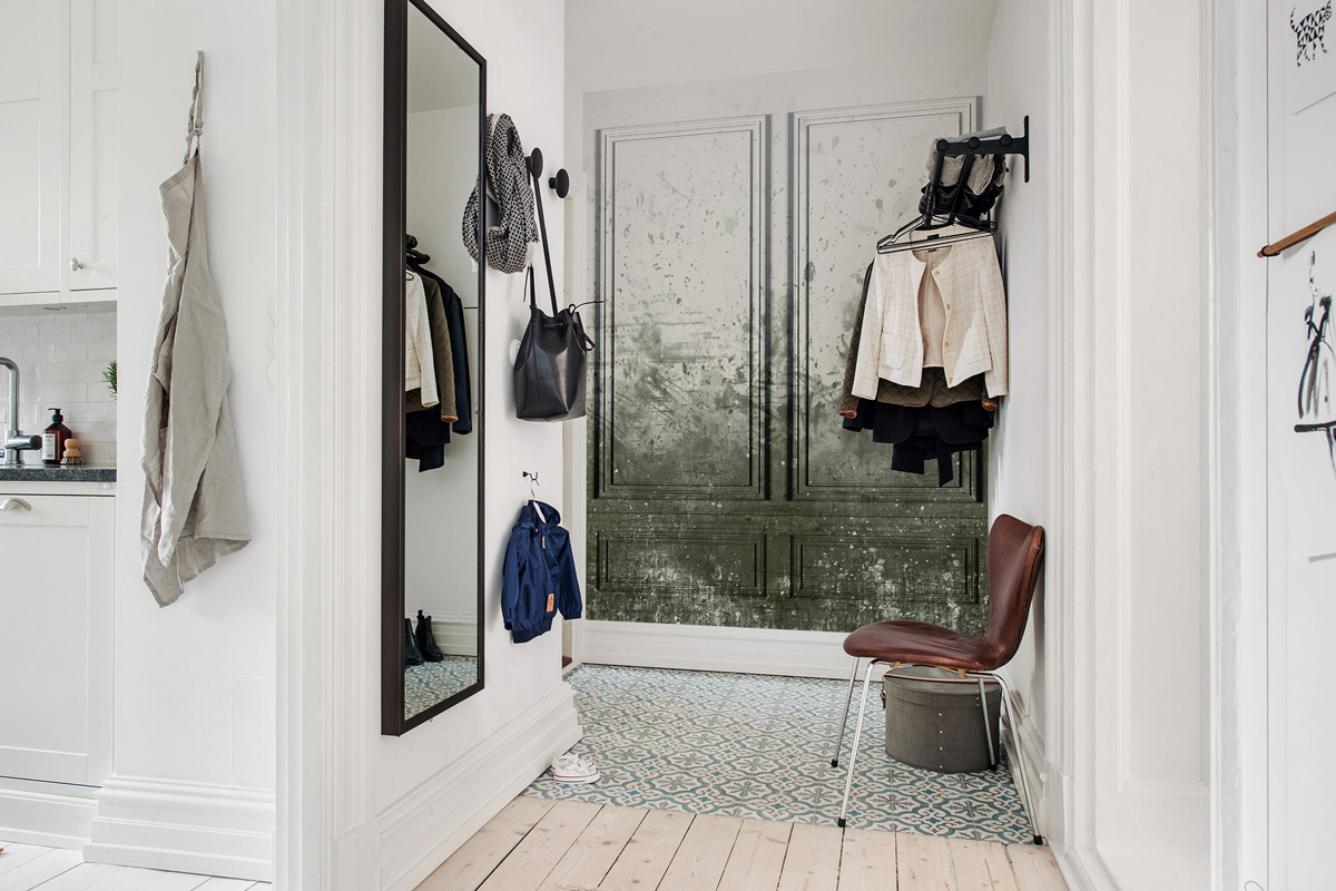 Wandbild Patinated Panels - Moss