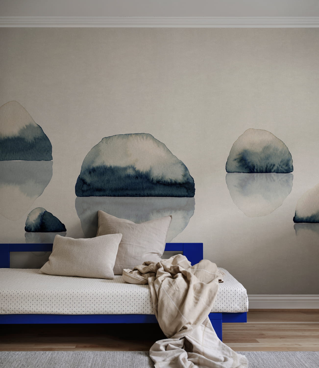Wandbild Spegel - Indigo Blue