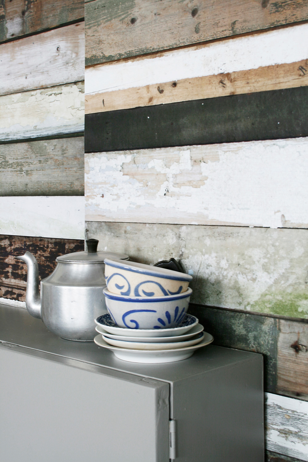 Papier peint Scrapwood Black-White - Scrapwood Black-White