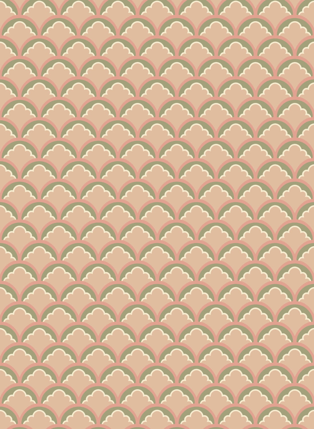 Tapete Mount Temple Small - Blush/ Green