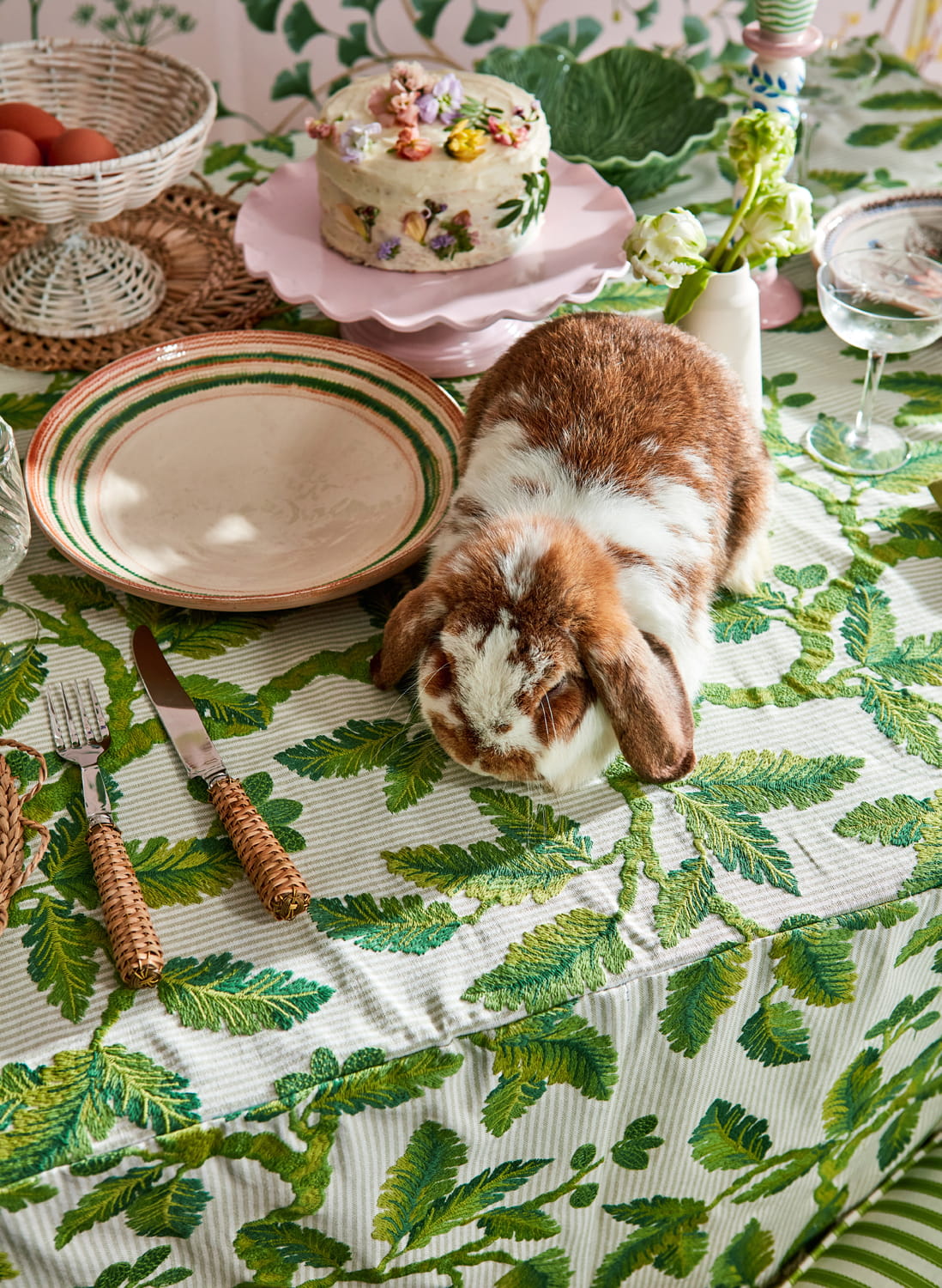 Stoff Oaknut Stripe - Botanical Green