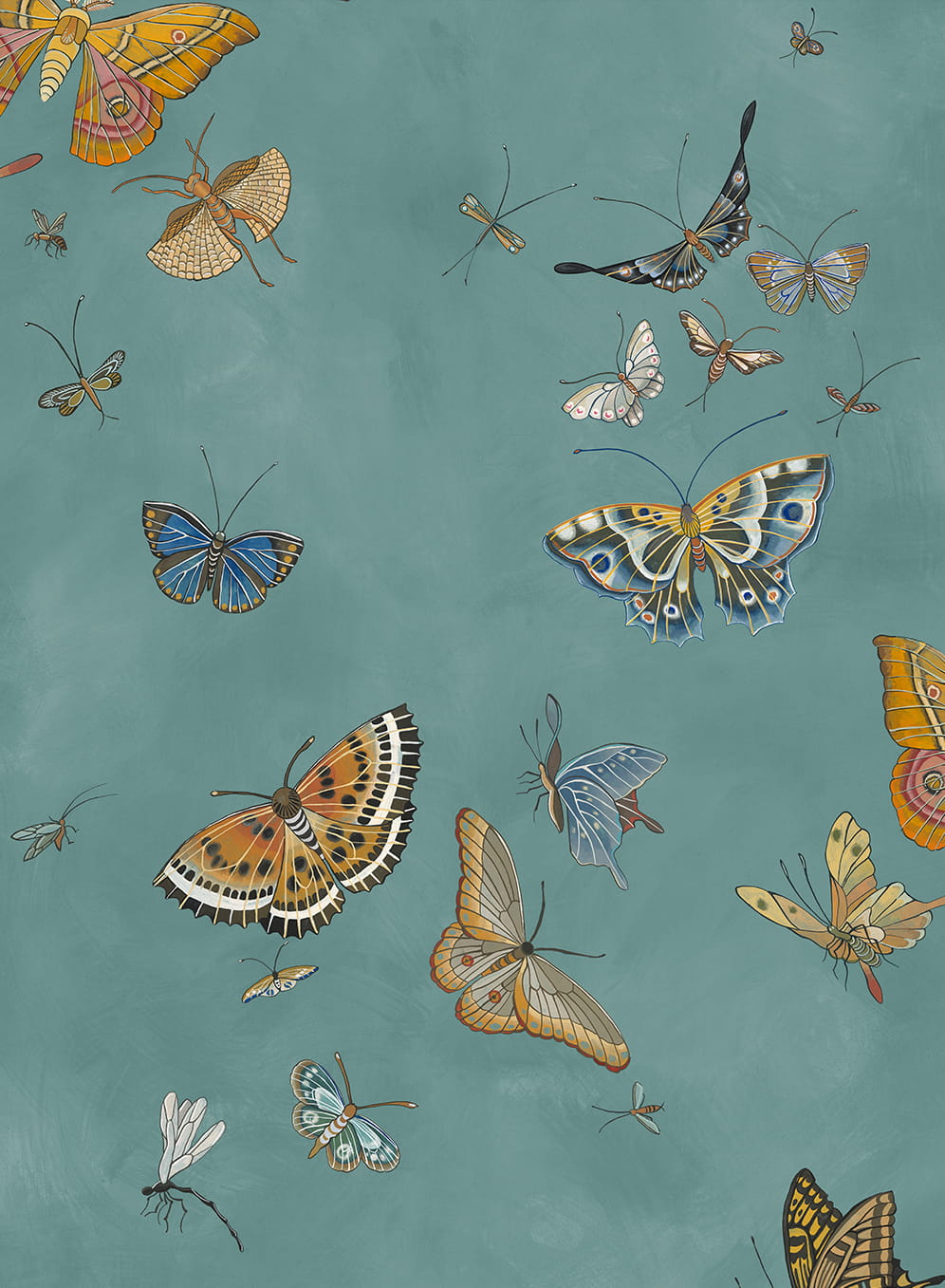 Papier peint Butterflies - Celadon