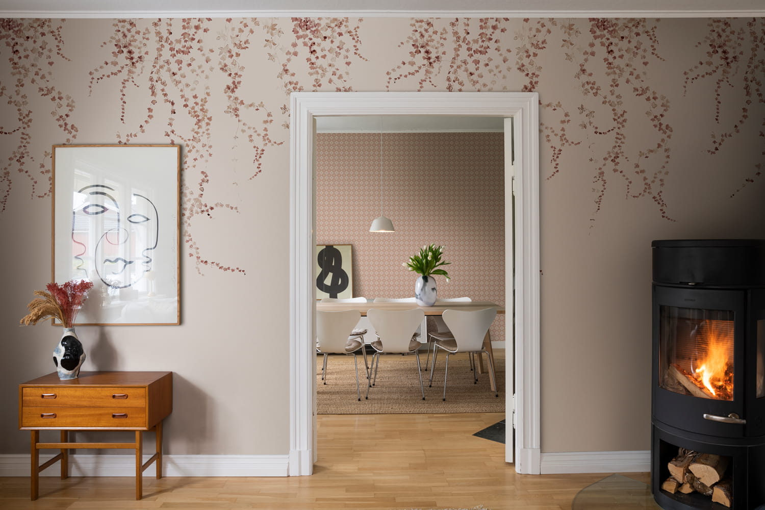 Wandbild Aralia - Burgundy