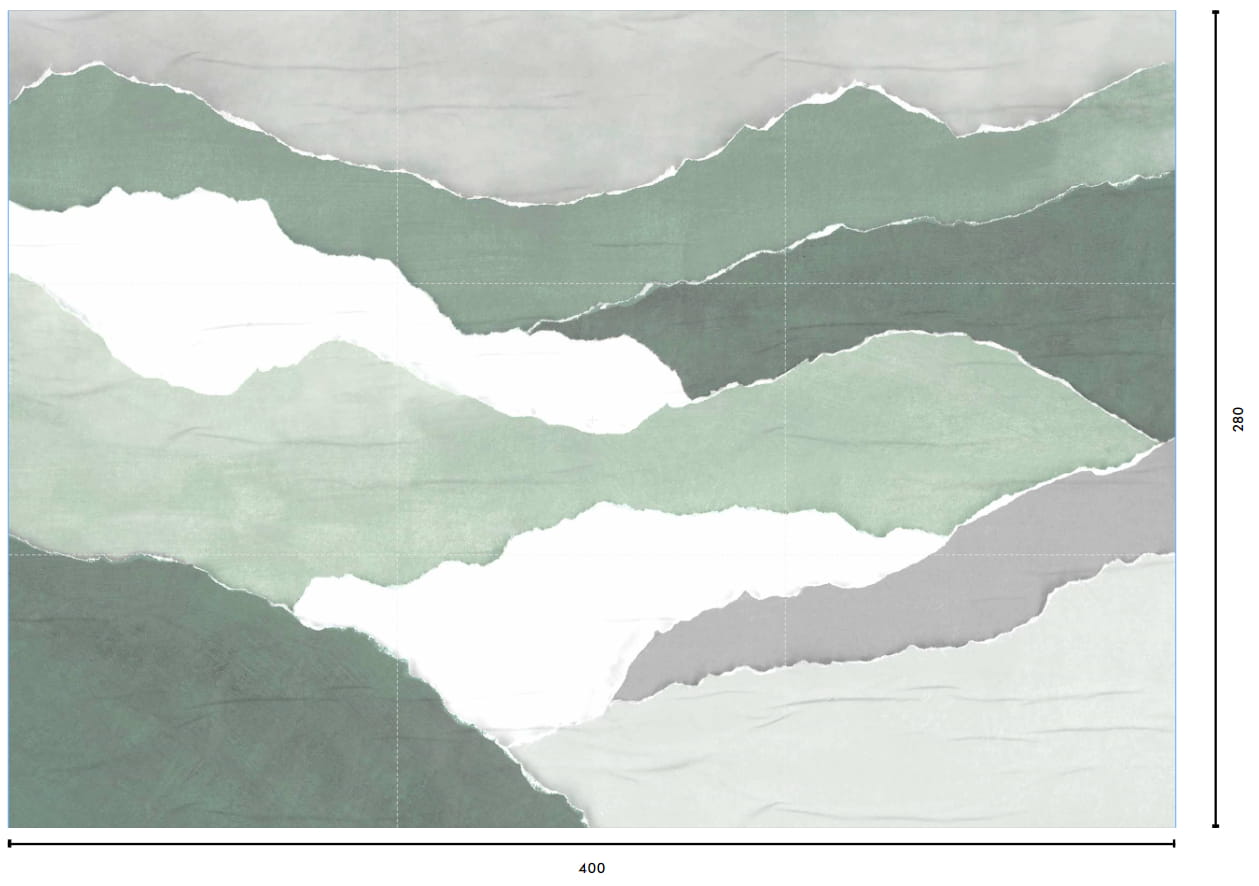 Wandbild Calobra - green