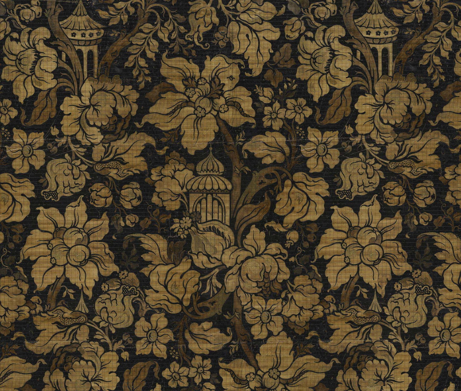 Wandbild Big Pattern Paradis Noir - 8 Drops