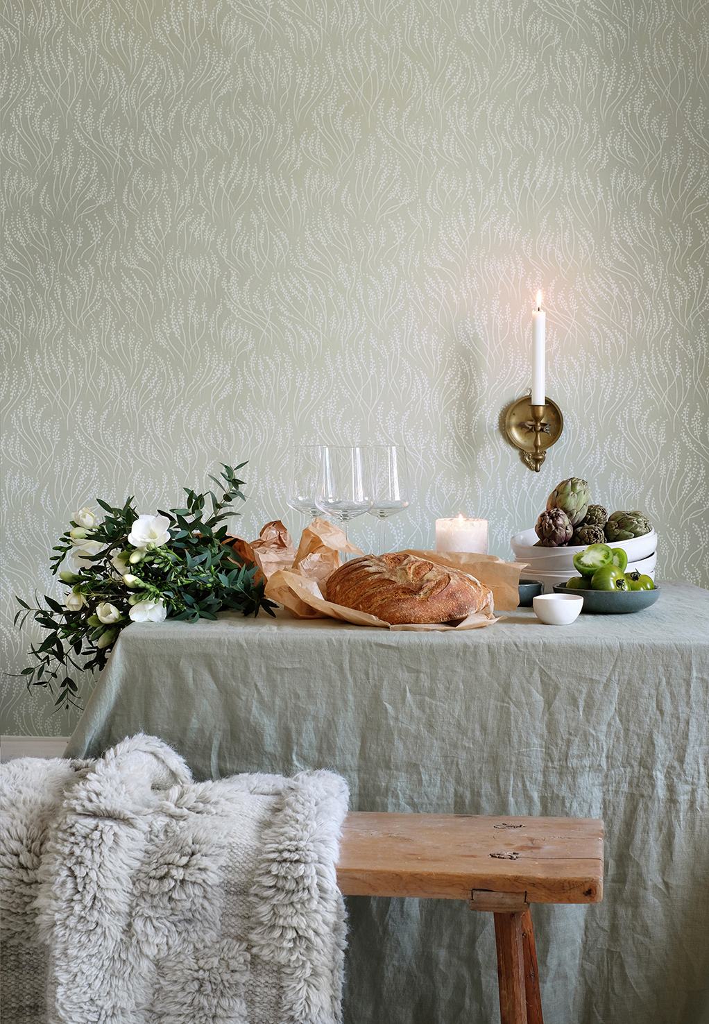 Tapete Meadow - Sage Green