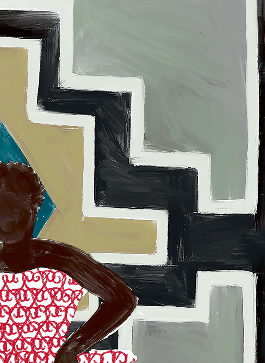 Wandbild Ndebele - Panel 5