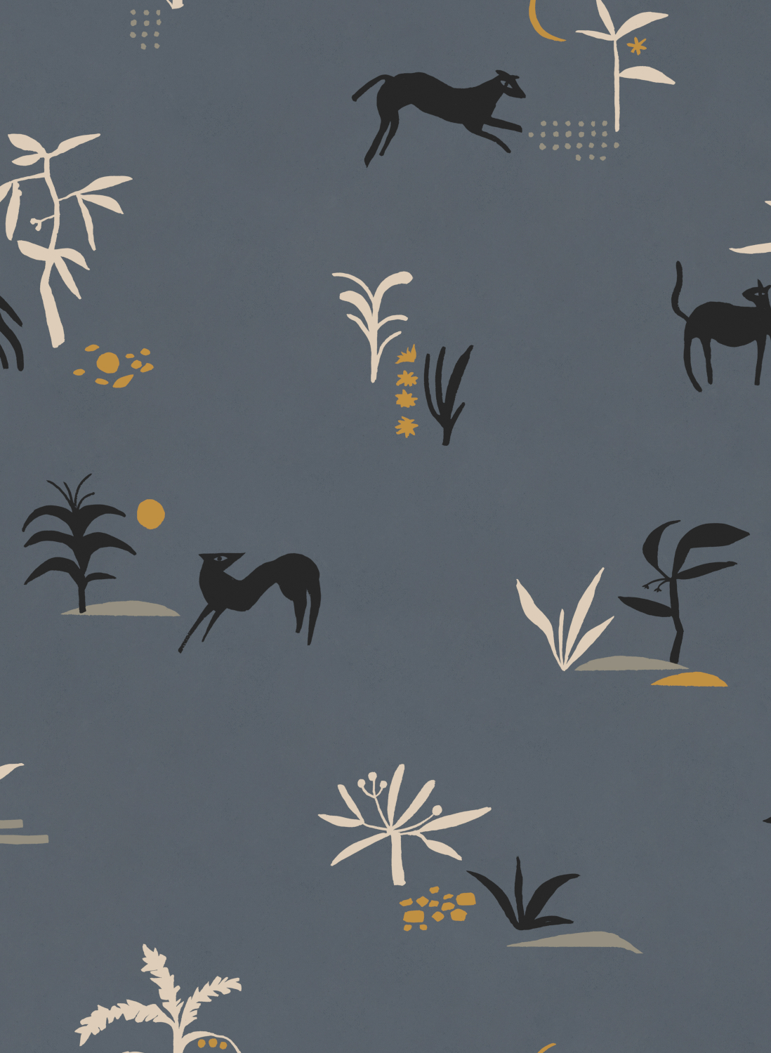 Tapete Prehistoric Creatures - Blue