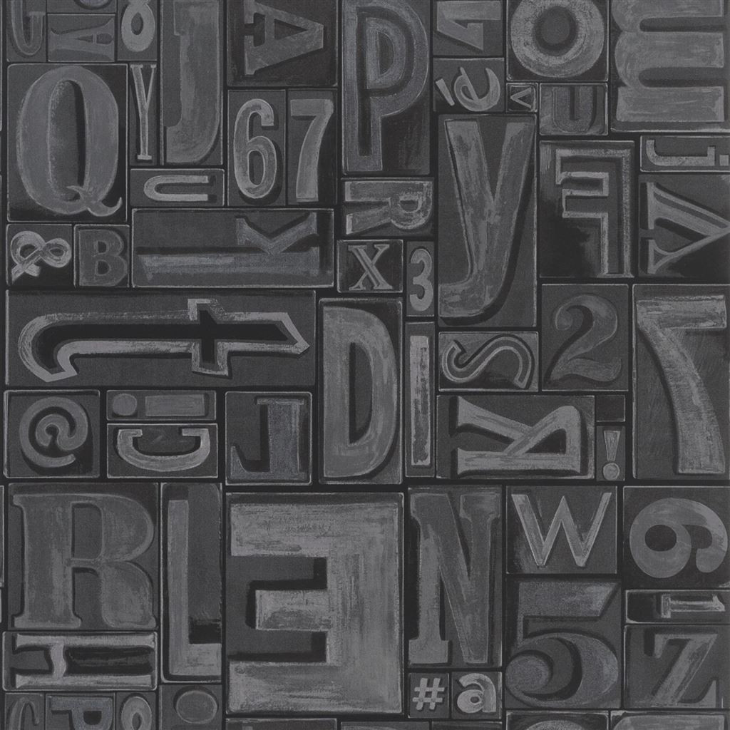 Tapete Copeley Letterpress - Linocut