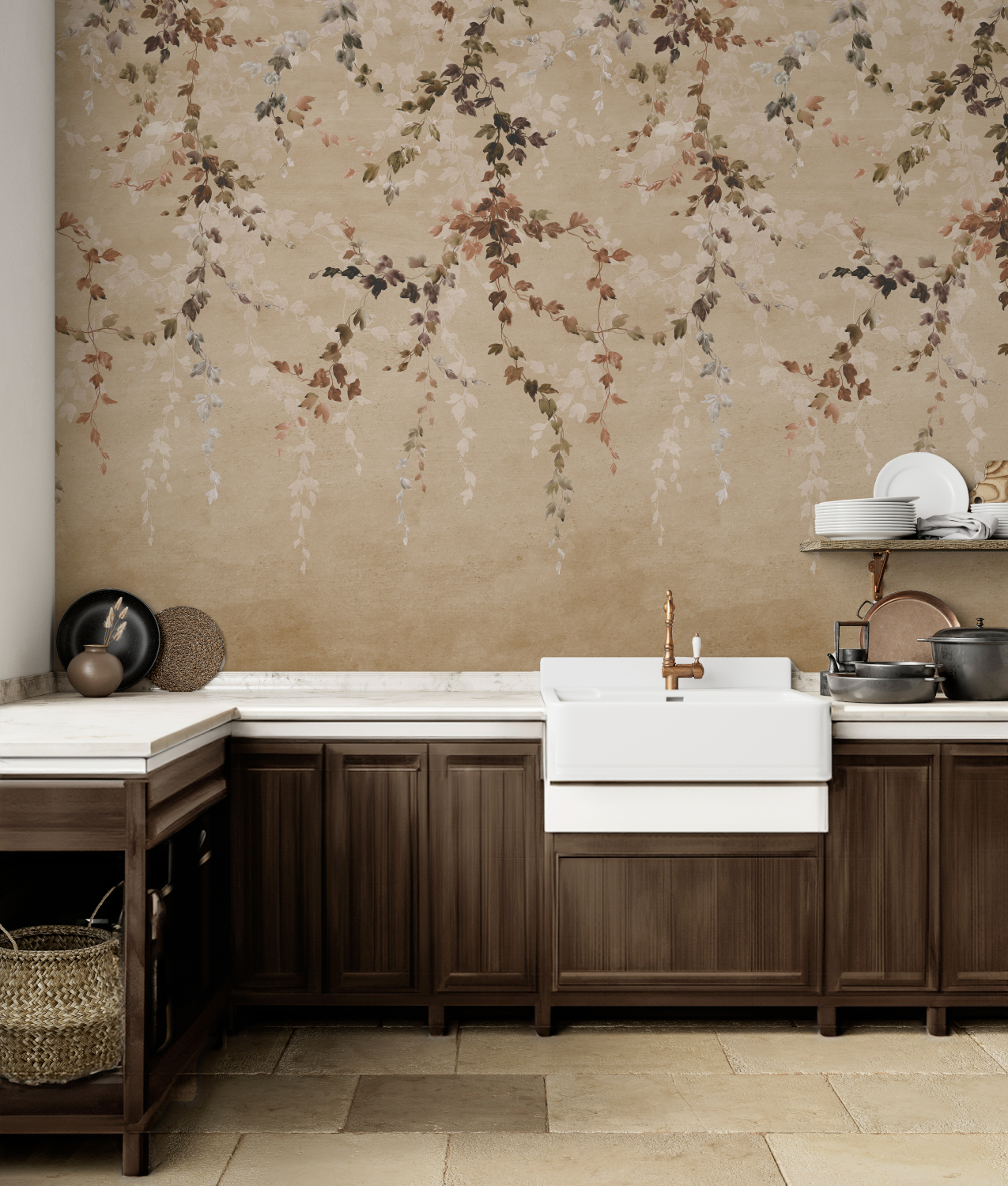Wandbild Vine Shadow - Taupe