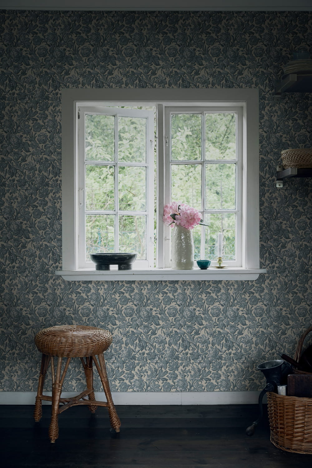 Papier peint Valentin - Misty Blue