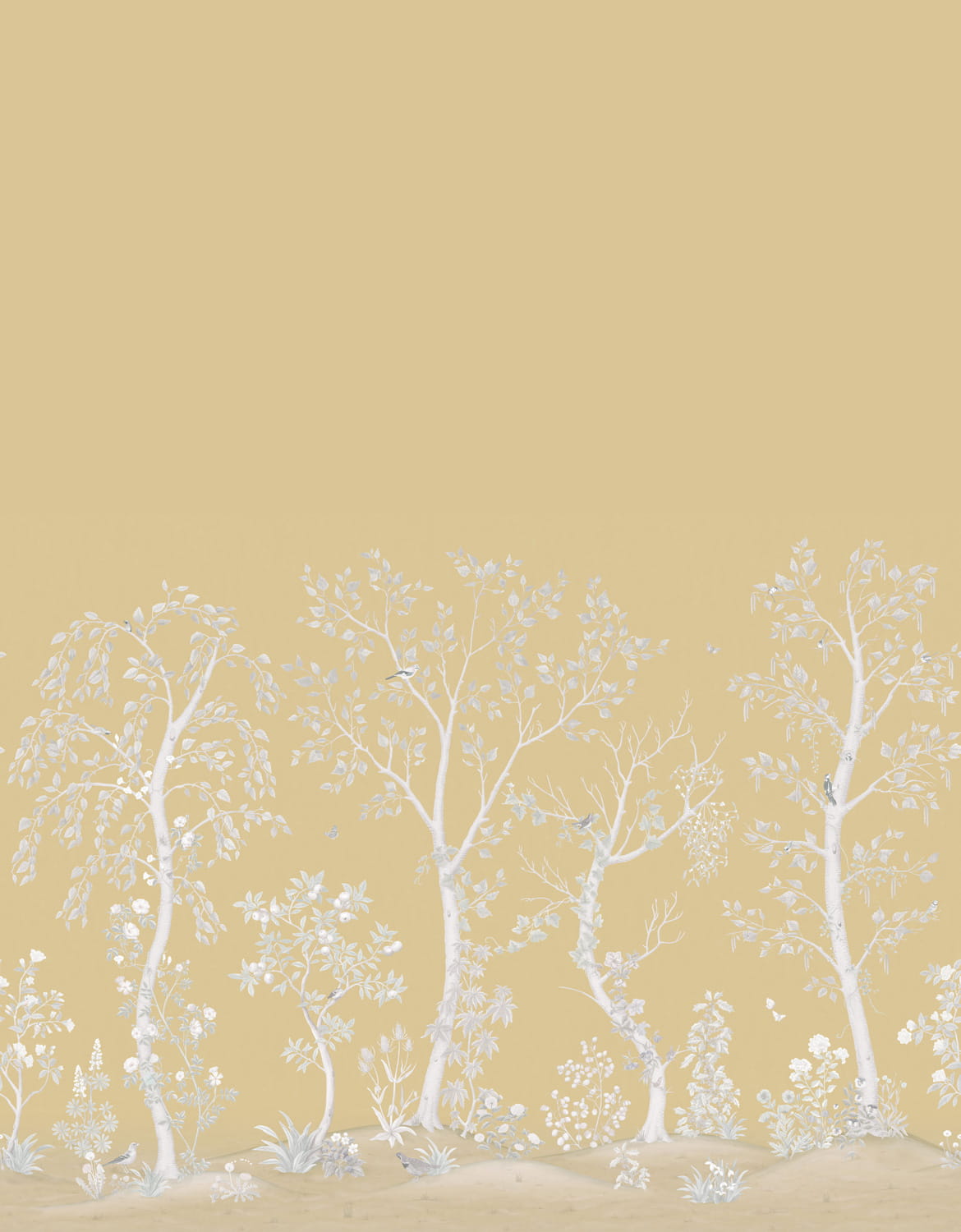 Wandbild Seasonal Woods - Gold Pearl