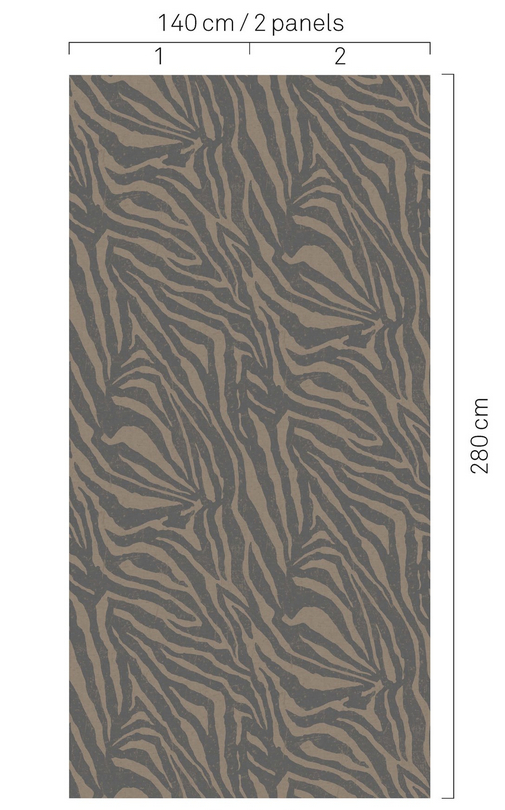 Wandbild Zebra - Mocha