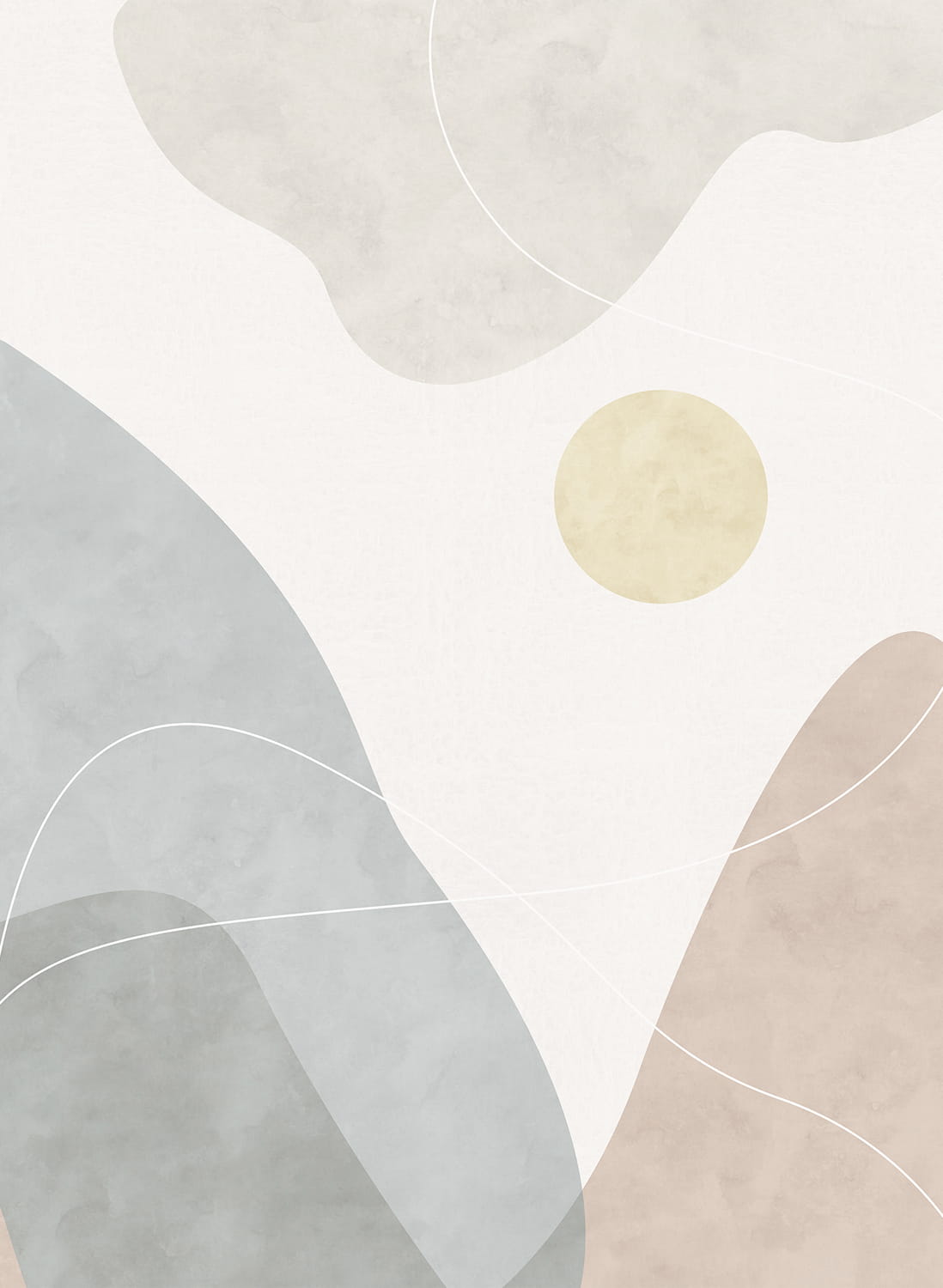 Wandbild Terrain - Pastel