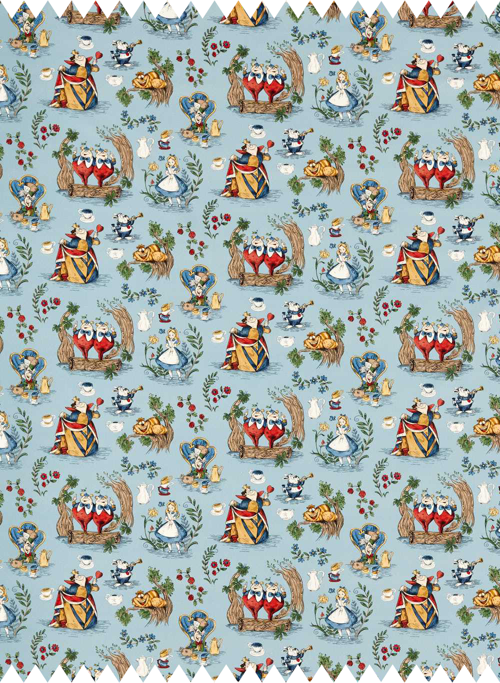 Stoff Alice in Wonderland - Puddle Blue