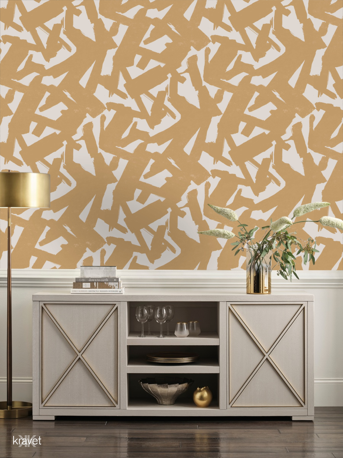 Tapete Bold Lines - Camel