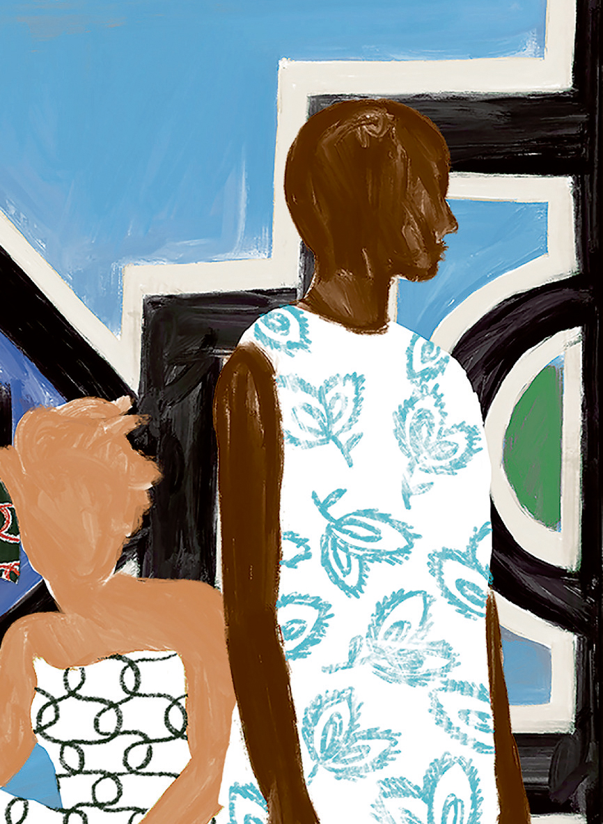 Wandbild Ndebele - Panel 3