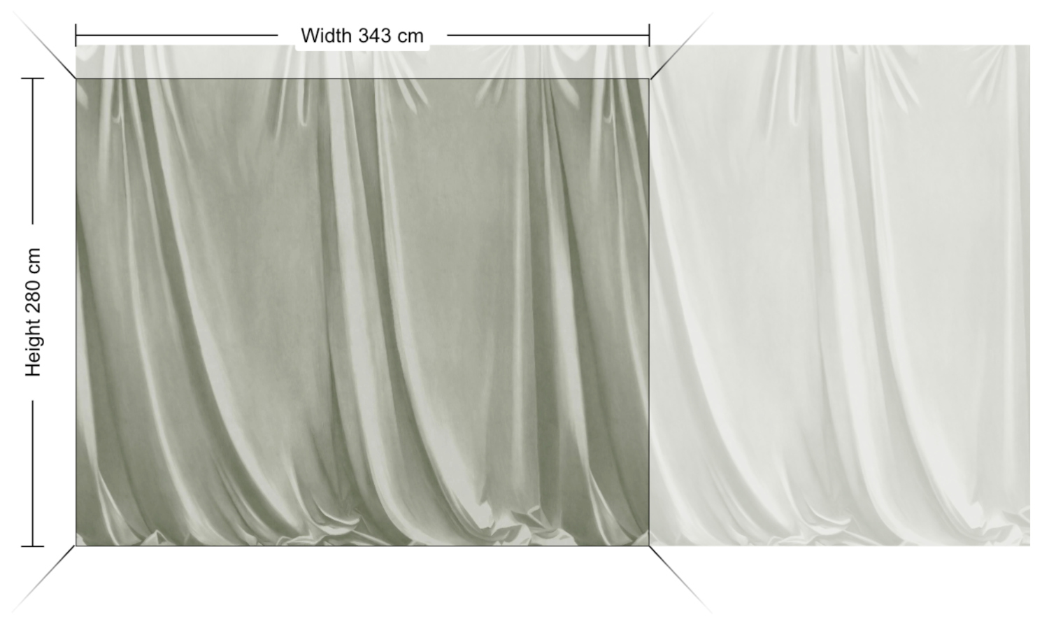 Carta da parati panoramica Drape - 9888W