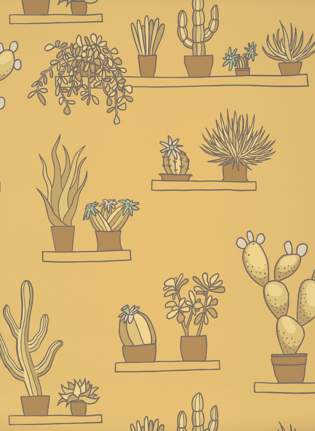 Tapete Mr Straw's Greenhouse - Light Gold
