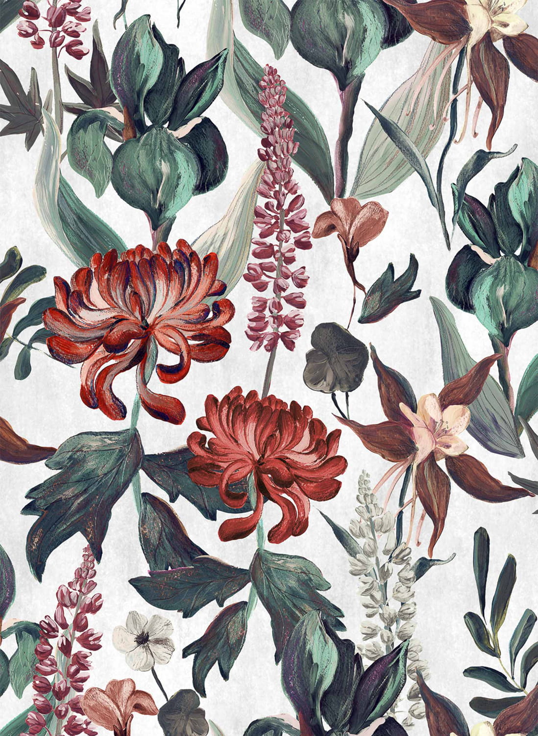 Tapete Jardin Rojo - Cisne