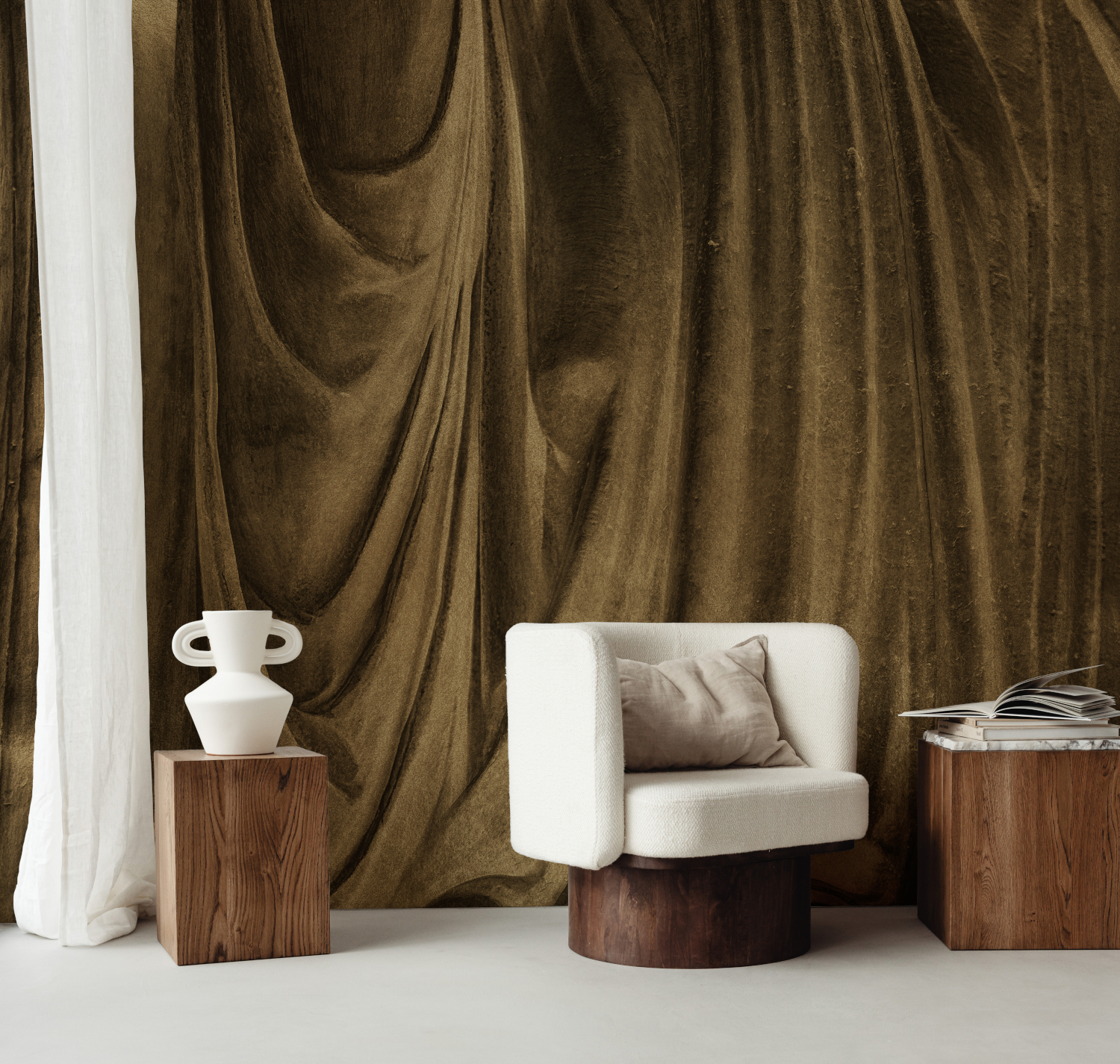 Wandbild Fold - Gold