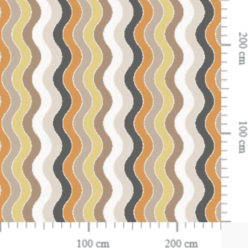 Wandbild Seventies Waves - Orange